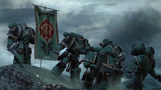 Sons of Horus raising a banner