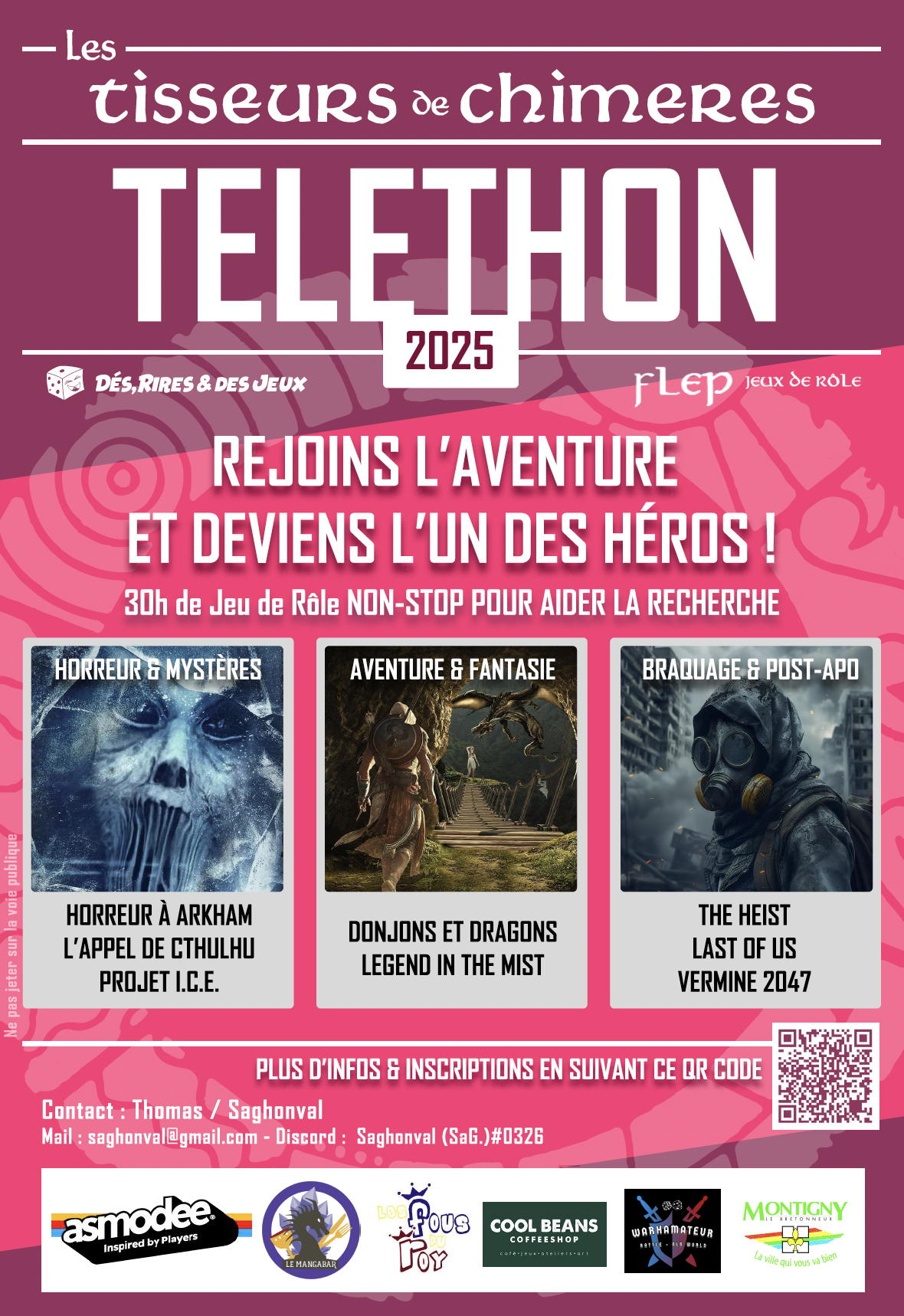 Marathon JDR les Tisseurs de Chimères affiche Joueurs